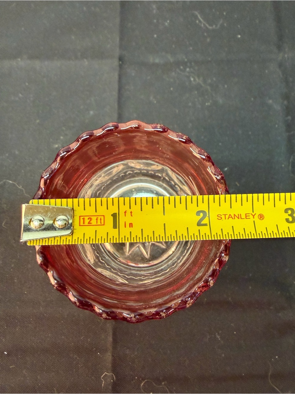 Antique U.S. Glass Jewel Lacy Medallion Ruby Stained EAPG Toothpick Holder - Picture 7 of 8